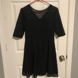 Black lace cocktail dress
